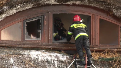 Pożar "Dworku w Ciechocinie" w Redzie