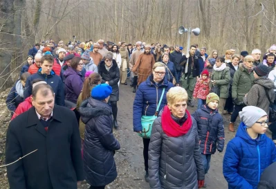 Inscenizacja Misterium - Droga Pojmania po raz pierwszy na Kalwarii Wejherowskiej fot. Leszek Spigarski