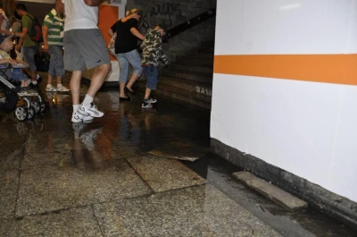 Gdańsk Główny: Tunel zalany po ulewie