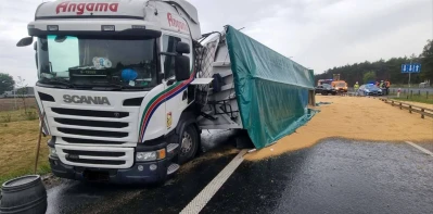 Dwie kolizje na remontowanym odcinku A1. Ruch został sparaliżowany
