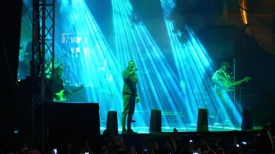 Zakończenie XIX Światowego Zjazdu Kaszubów Rumia 2017 - występ Kamila Bednarka. Fot.  Leszek Spigarski.