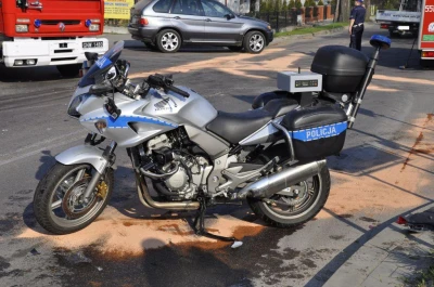 Wejherowo: Wypadek z udziałem policyjnej hondy