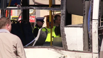 Wypadek tira i trolejbusa w Gdyni