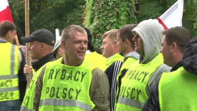 Protest rybaków w Krokowej