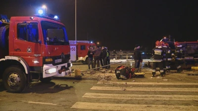 Wypadek samochodu osobowego z samochodem pożarniczym