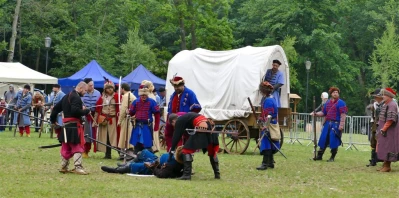 Rekonstrukcja historyczna 2017. Bitwa o taborowy wóz kupiecki - fot. Leszek Spigarski