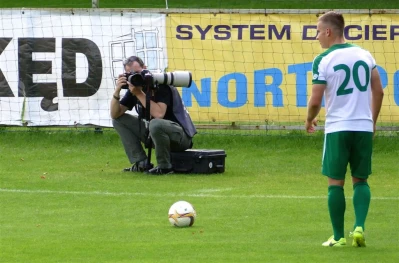 Gryf Wejherowo - Warta Poznań  0 : 1 na Wzgórzu Wolności. Fot. Leszek Spigarski.