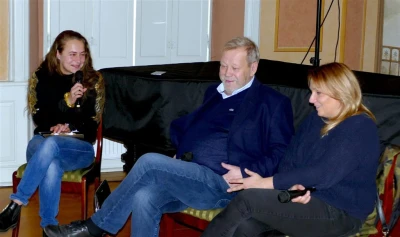 Twórcy filmu "Kamerdyner" w Muzeum PiMKP w Wejherowie, 16.11.2017, fot. Leszek Spigarski