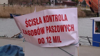 Protest rybaków w Kuźnicy