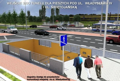 wejście nr 2 do tunalu dla pieszych