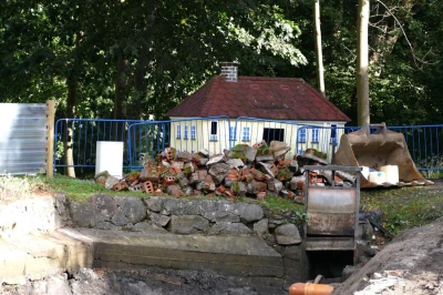 Remont łabędziego stawu w Parku Miejskim, 2017, fot. Leszek Spigarski
