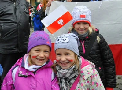Biało-czerwona parada niepodległościowa w Wejherowie
