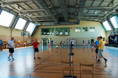 Finał Rodzinnego Turnieju Badmintona w grze podwójnej w Helu