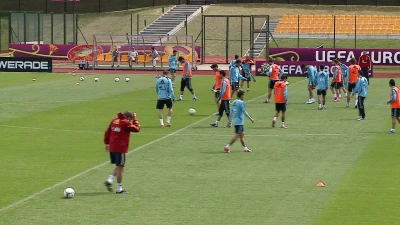 Pierwszy trening Hiszpanów