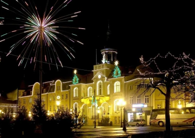 Świąteczne iluminacje Wejherowa rok 2004 i 2005 fot. Leszek Spigarski