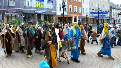 Niedziela Palmowa w Wejherowie w 2008 roku fot. Leszek Spigarski
