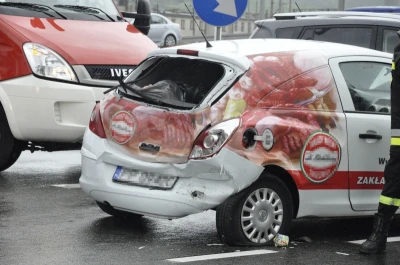 Wypadek na rondzie Solidarności
