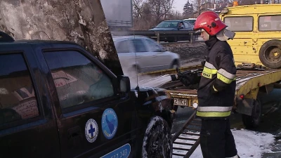 Pożar samochodu w Redzie