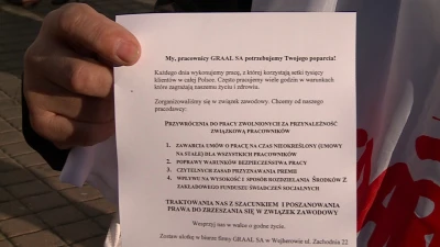 Protest pracowników Graala