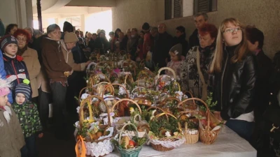 Święcenie pokarmów - Reda Ciechocino, kościół św. Wojciecha