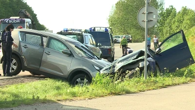Gnieżdżewo. Wypadek na skrzyżowaniu.