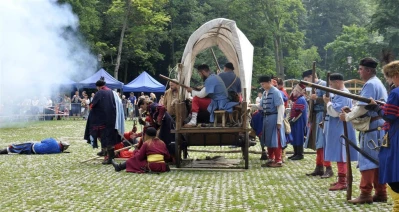Rekonstrukcja historyczna 2016. Atak na taborowy wóz kupiecki fot. Leszek Spigarski