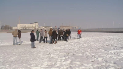 Spacerkiem po zamarzniętej Zatoce