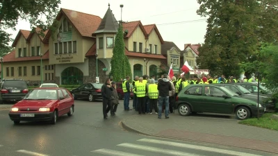 Protest rybaków w Krokowej