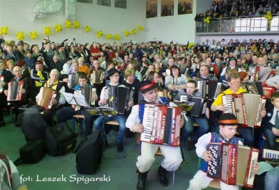 DJK Bojano 2016. Rekord Polski w jednoczesnej grze na akordeonach pobity - fot. Leszek Spigarski
