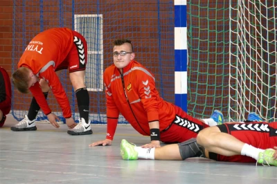 Tytani Wejherowo - rozgrzewka przed meczem -fot. Leszek Spigarski
