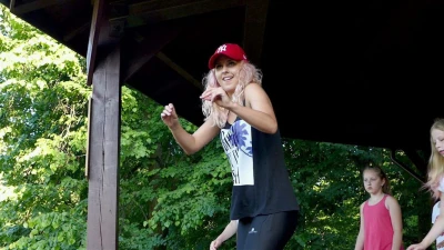 Zumba w parku. Fot. Leszek Spigarski.