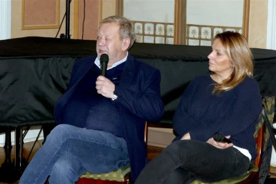 Twórcy filmu "Kamerdyner" w Muzeum PiMKP w Wejherowie, 16.11.2017, fot. Leszek Spigarski