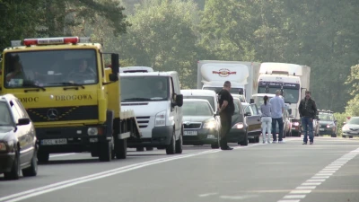 Protest rybaków na krajowej szóstce