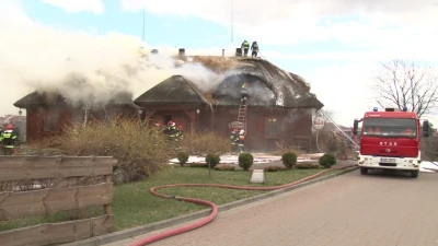 Pożar "Dworku w Ciechocinie" w Redzie