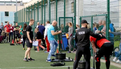 Wejher Cross Games 2017, półfinał – sanie i kamizelka, fot. Leszek Spigarski