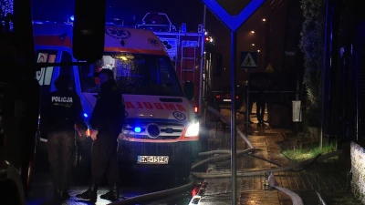 Pożar na ulicy Stefczyka w Wejherowie