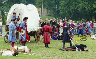 Rekonstrukcja historyczna 2017. Bitwa o taborowy wóz kupiecki - fot. Leszek Spigarski