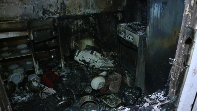 Palił się budynek socjalny w Wejherowie