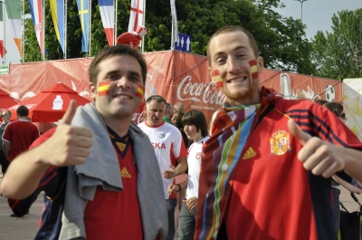 Mecz Hiszpania-Włochy. Tłumy w Fan Zone