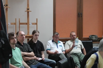 Dr Patrick Moore na spotkaniu w Choczewie