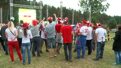 Strefa kibica w Luzinie. Mecz Polska-Czechy