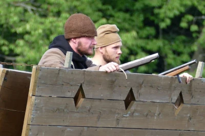 Rekonstrukcja historyczna bitwy wojsk polskicch z krzyżakami w 1462 roku. Fot. Leszek Spigarski.