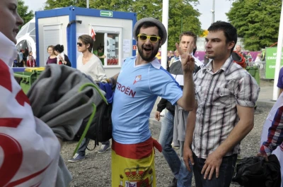 Mecz Hiszpania-Włochy. Tłumy w Fan Zone