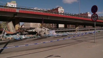 Wypadek tira i trolejbusa w Gdyni