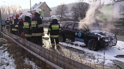 Pożar samochodu w Redzie