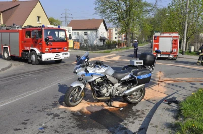 Wejherowo: Wypadek z udziałem policyjnej hondy