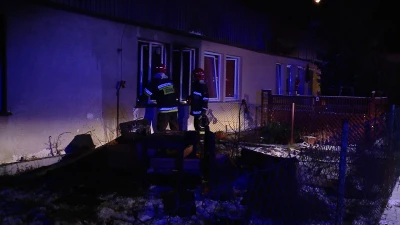 Palił się budynek socjalny w Wejherowie