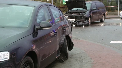 Wypadek na skrzyżowaniu Myśliwskiej i Sikorskiego