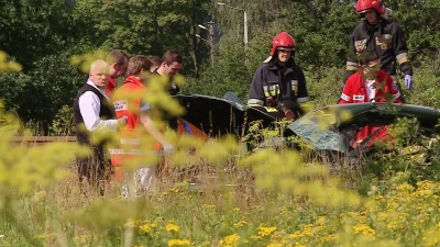 Wypadek na przejeździe kolejowym w Redzie
