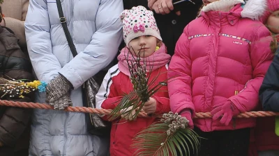 Inscenizacja wjazdu Jezusa (Niedziela Palmowa) fot. Damian Klechowicz